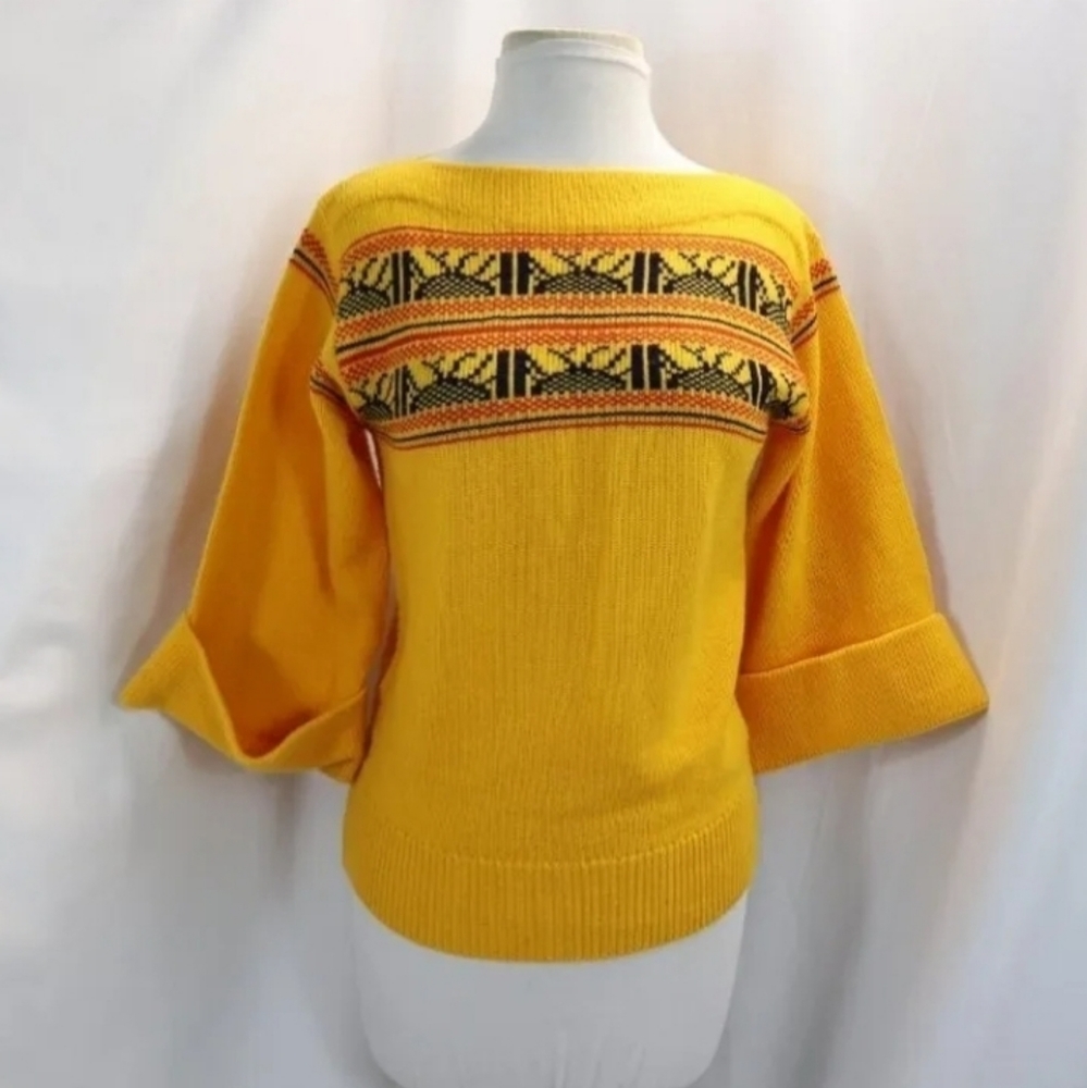 Vintage 1970's Gold Knit Sweater